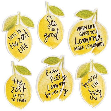 6 Set Lemon Sayings Magnets - The Fox Decor